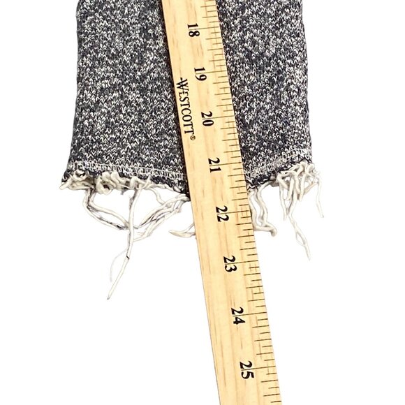 Shabby Chic Jacket Womens M Gray Heather Melange Distressed Raw Edge Grunge Y2K - Picture 7 of 16